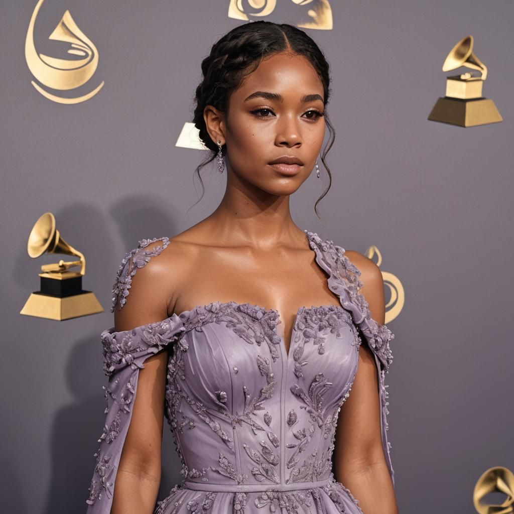 Young Lady in Lavender Gown at Grammy's