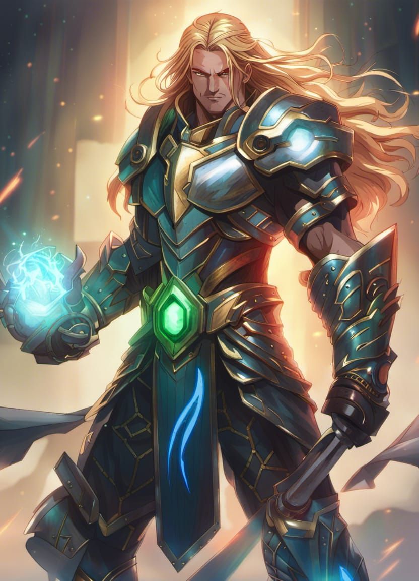 Anime Portrait of a Handsome Magic Wielder