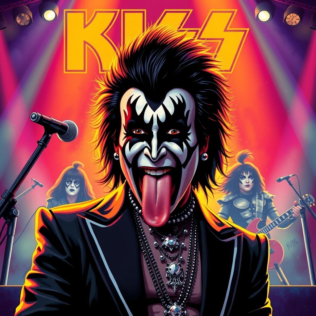 Gene Simmons as Lizard King in Whimsical Candyland Art