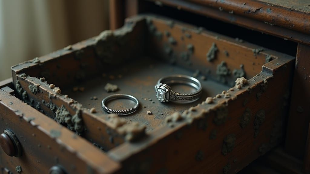 Forgotten Engagement Ring in Dusty Dresser Drawer