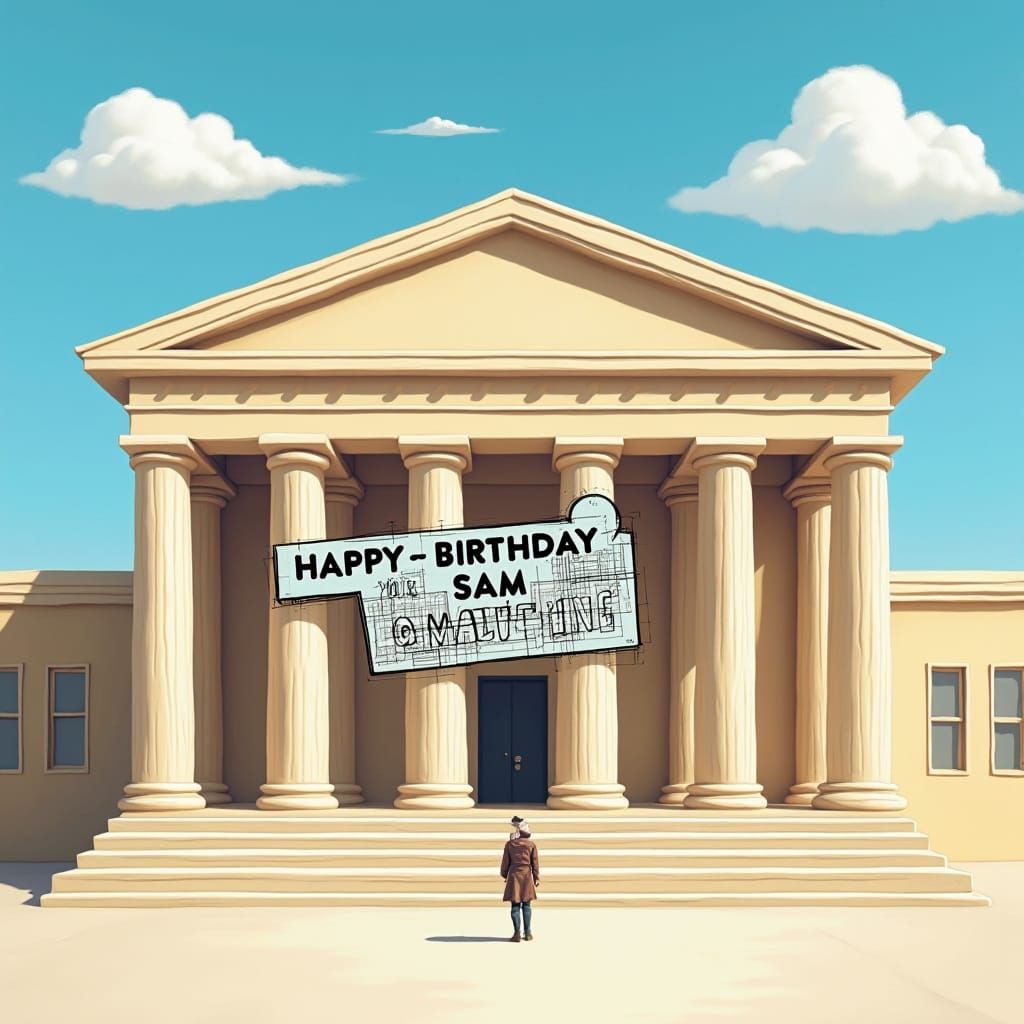 Humorous Architecture Birthday Card for Sam