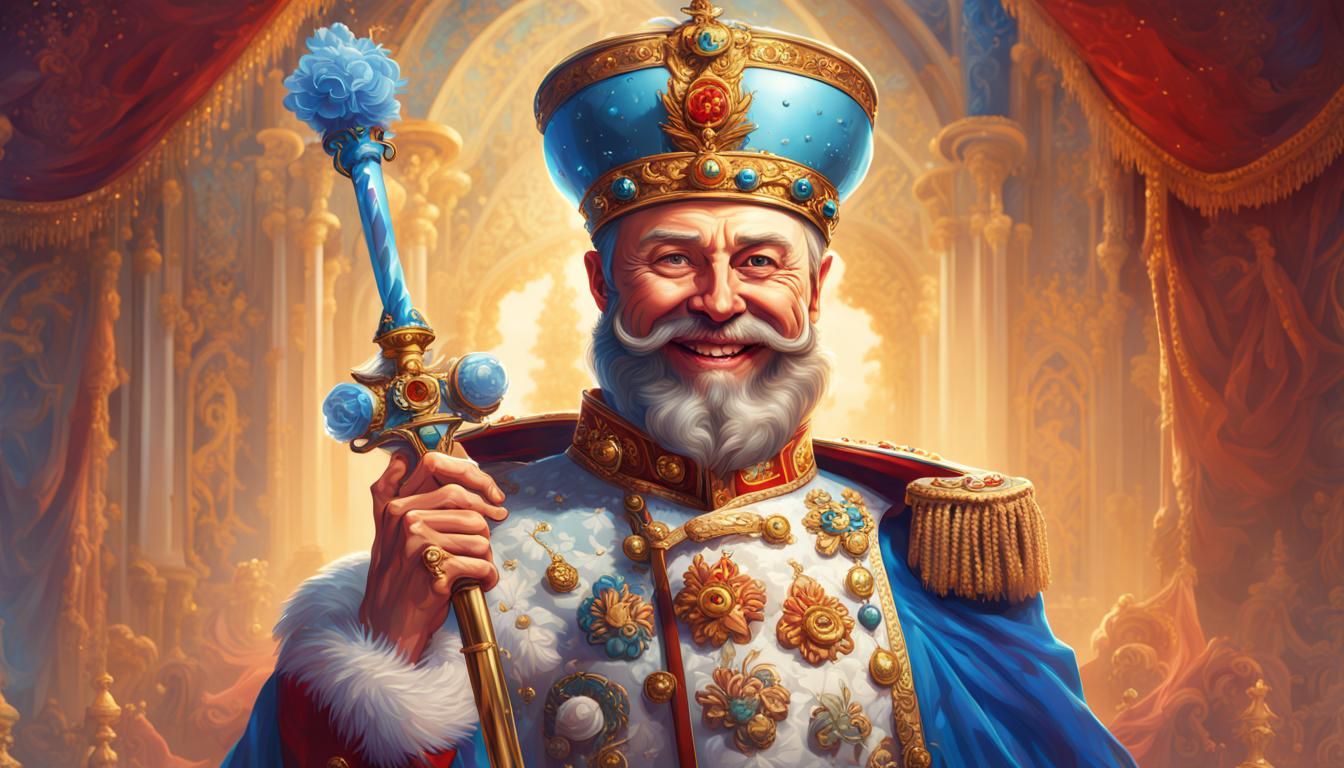 Tsar's Hyperrealistic Portrait with Scepter