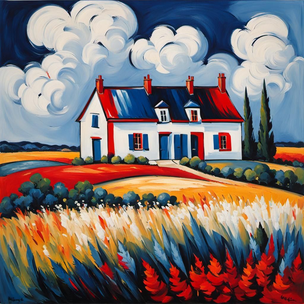 Colorful House in Fauvist Style