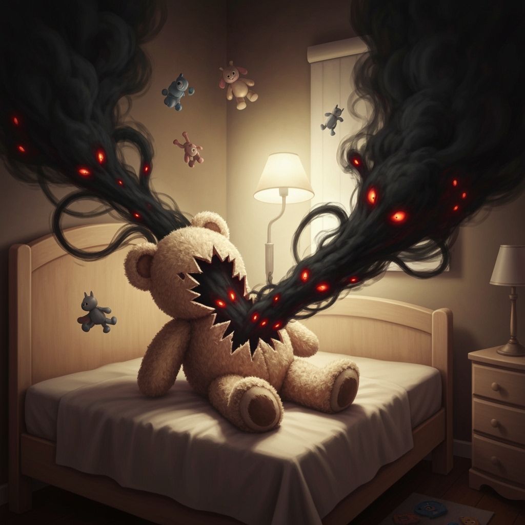 Teddy Bear Unleashes Smoke and Shadowy Tendrils