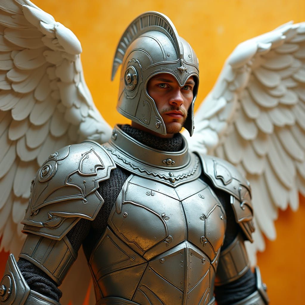 Angel in Silver Armor on Cosmic Diner Poster