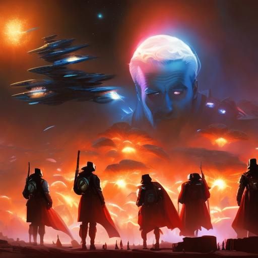 Epic Sci-Fi Cover Art: Spaceship Escape