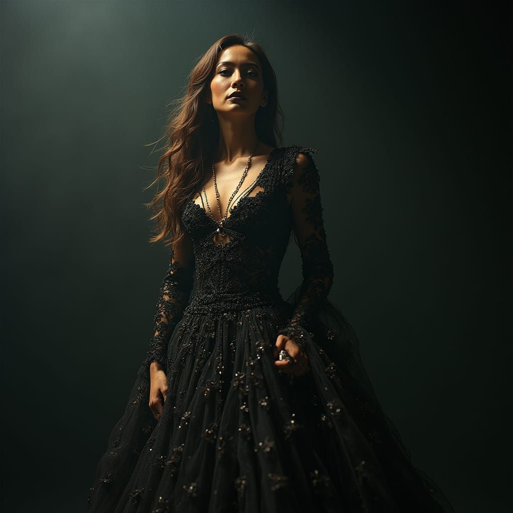 High Fashion Model in Dramatic Cinematic Lighting