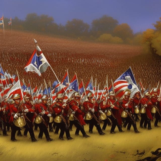 Undead Liches Army Marching Over Hill