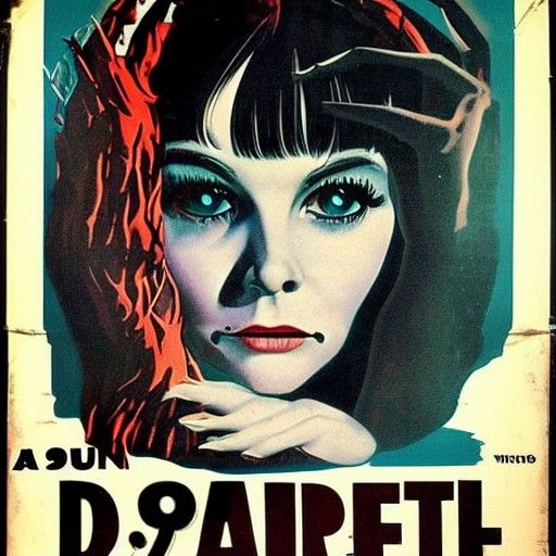 Pulp horror movie poster