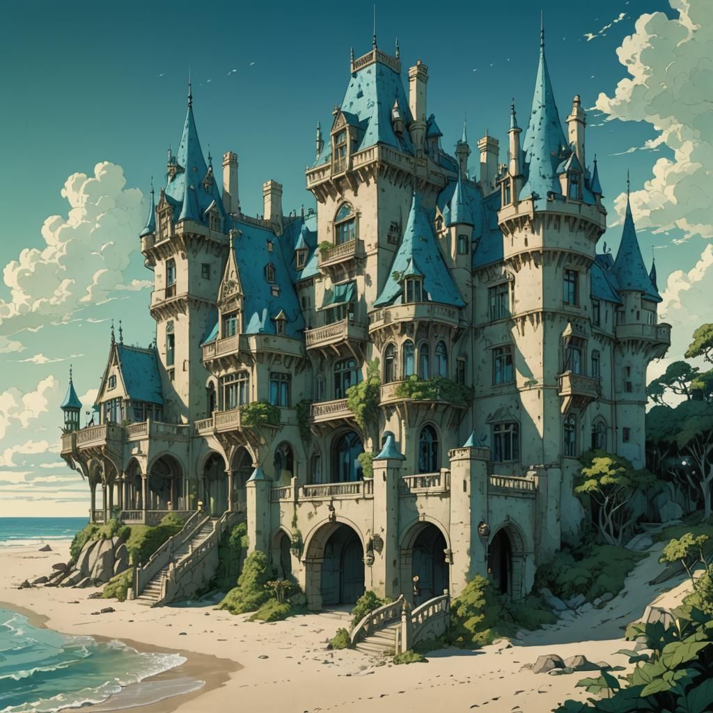 chateau also goes to the beach