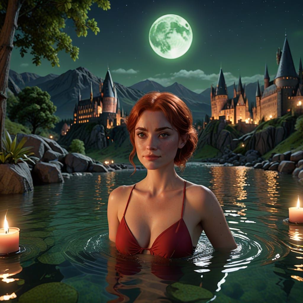 Enchanted Moonlit Oasis with Lily