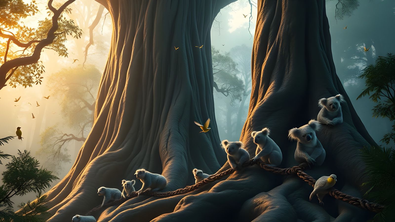 Ancient Guardians in Whispering Forest