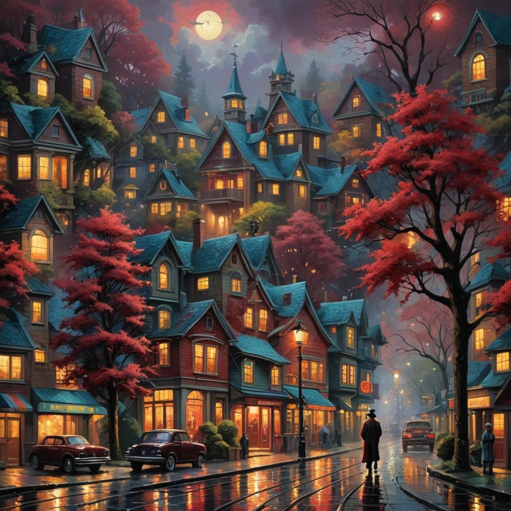 Crimson Comic Noir Expressionism