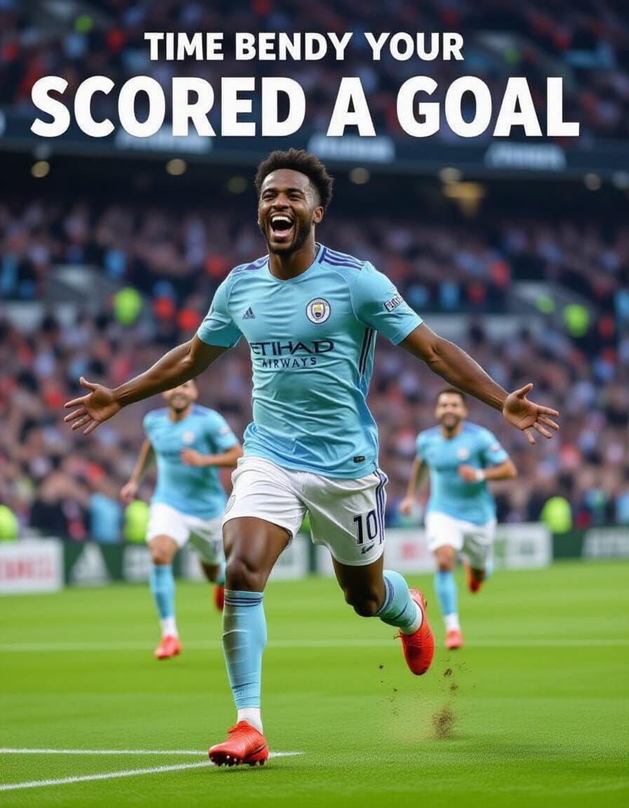 Charismatic Football Player Celebrates Goal