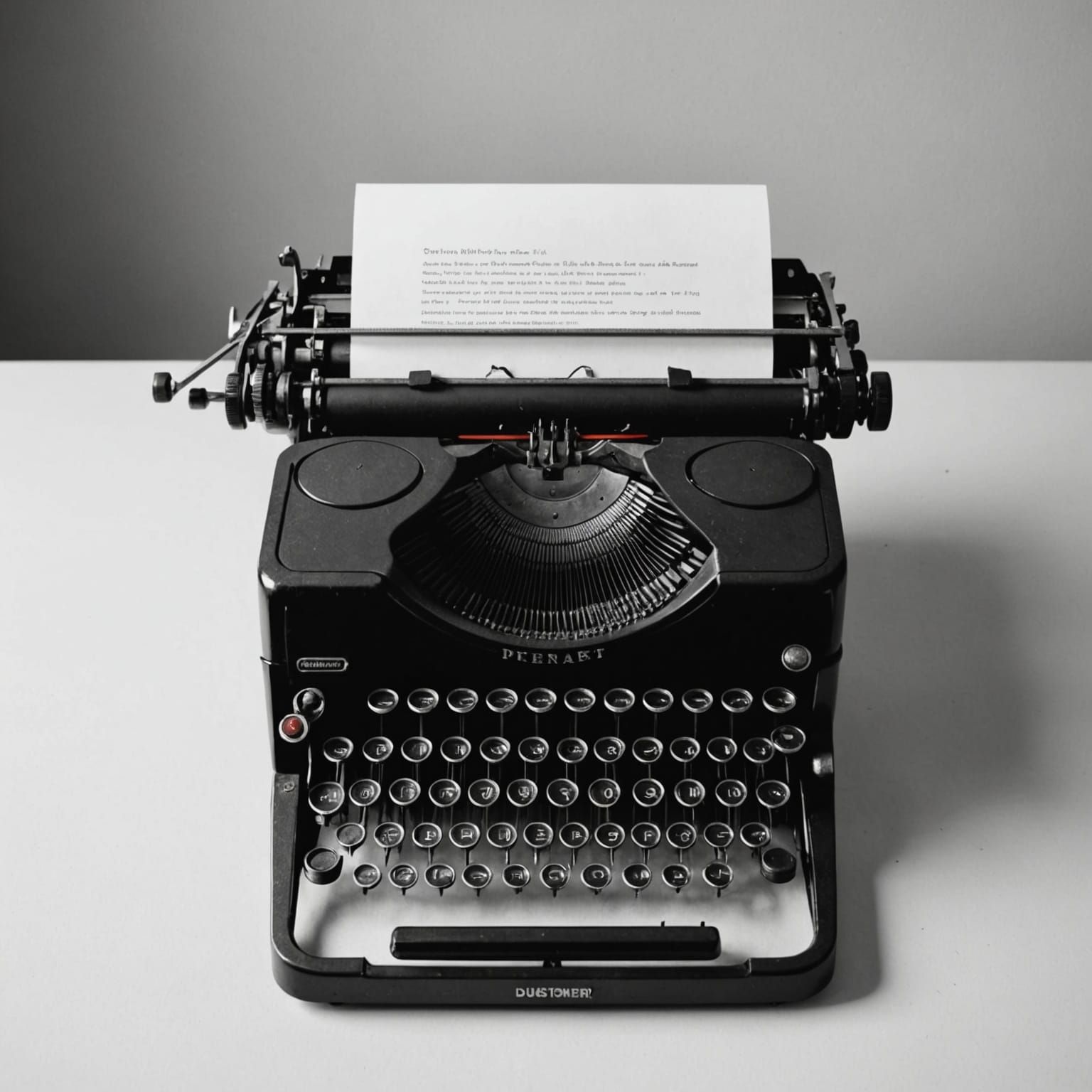 Vintage Black and White Typewriter