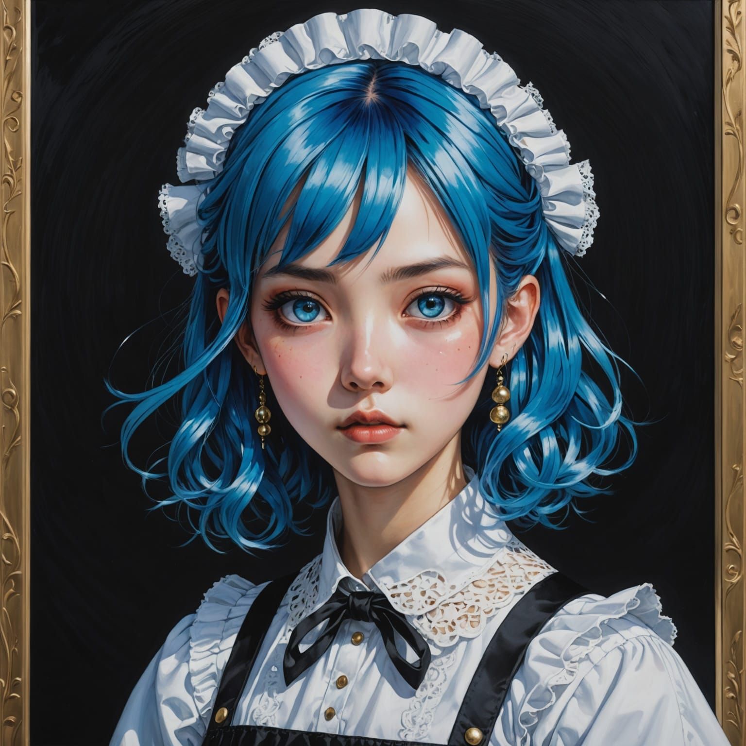 Maiden Goddess in Vibrant Blue