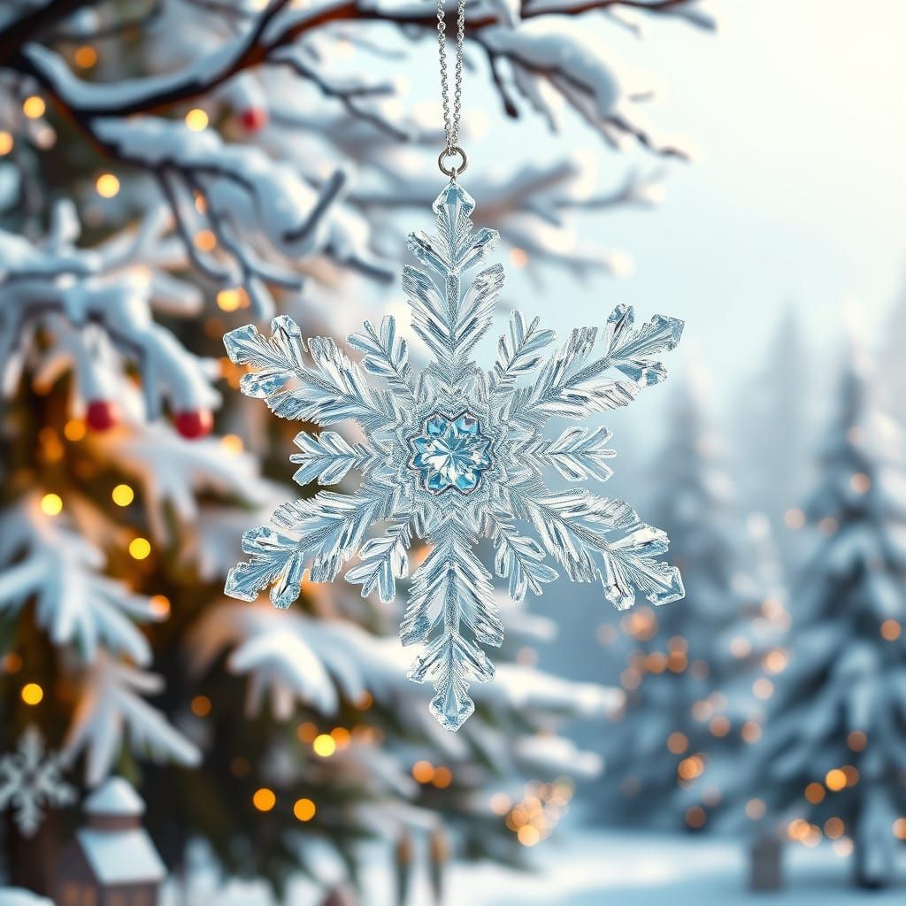 Vibrant Anime Winter Wonderland with Intricately Detailed Sn...