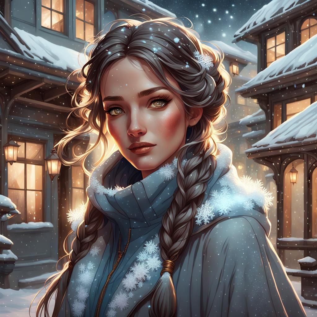 snowflakes are falling