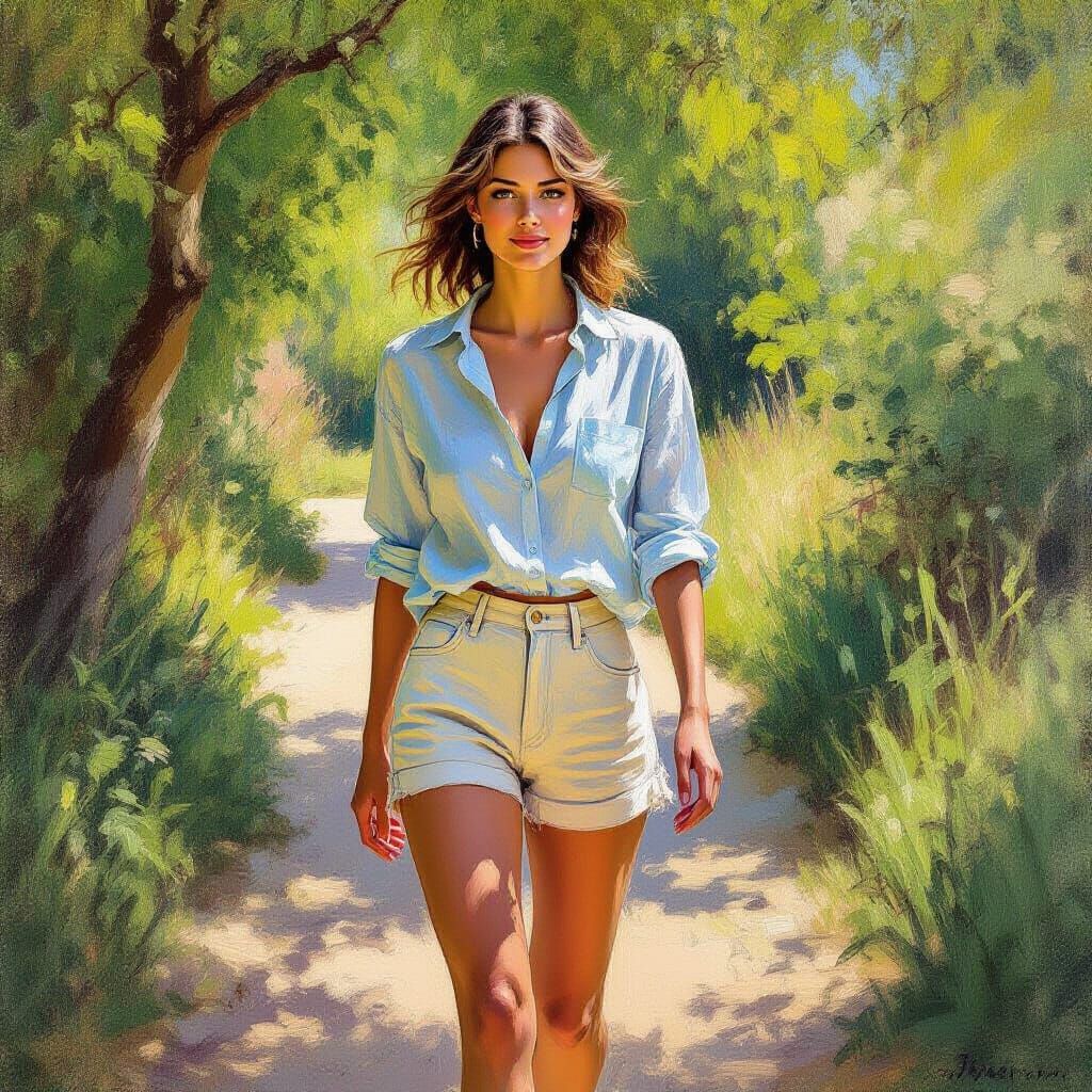 Beth Smith in Summer: An Impressionistic Style Portrait