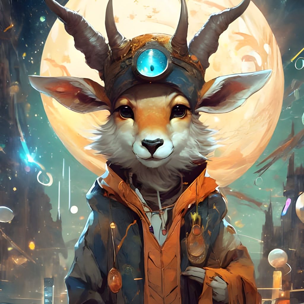 Gazelle Wizard in AI Generated Art
