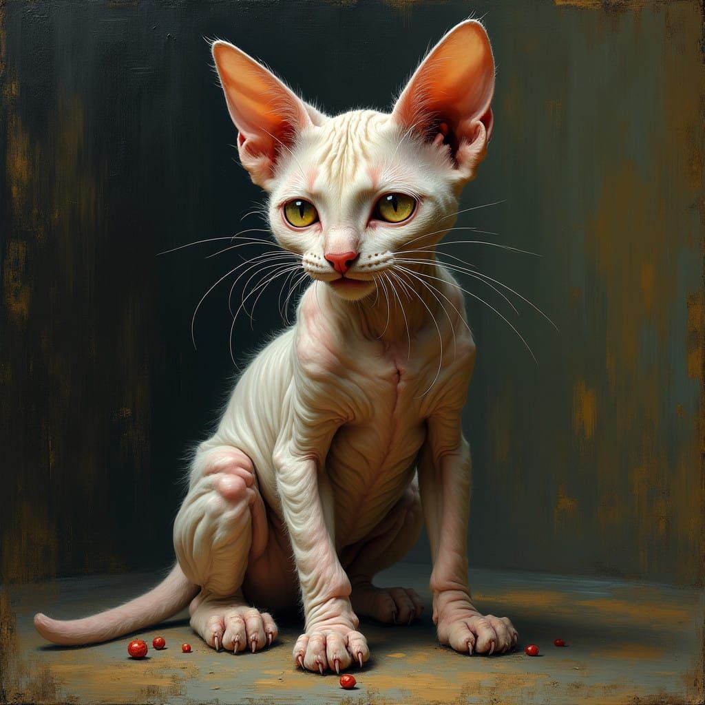 Fierce, Emotionally Charged Portrait of a Scrappy Cat