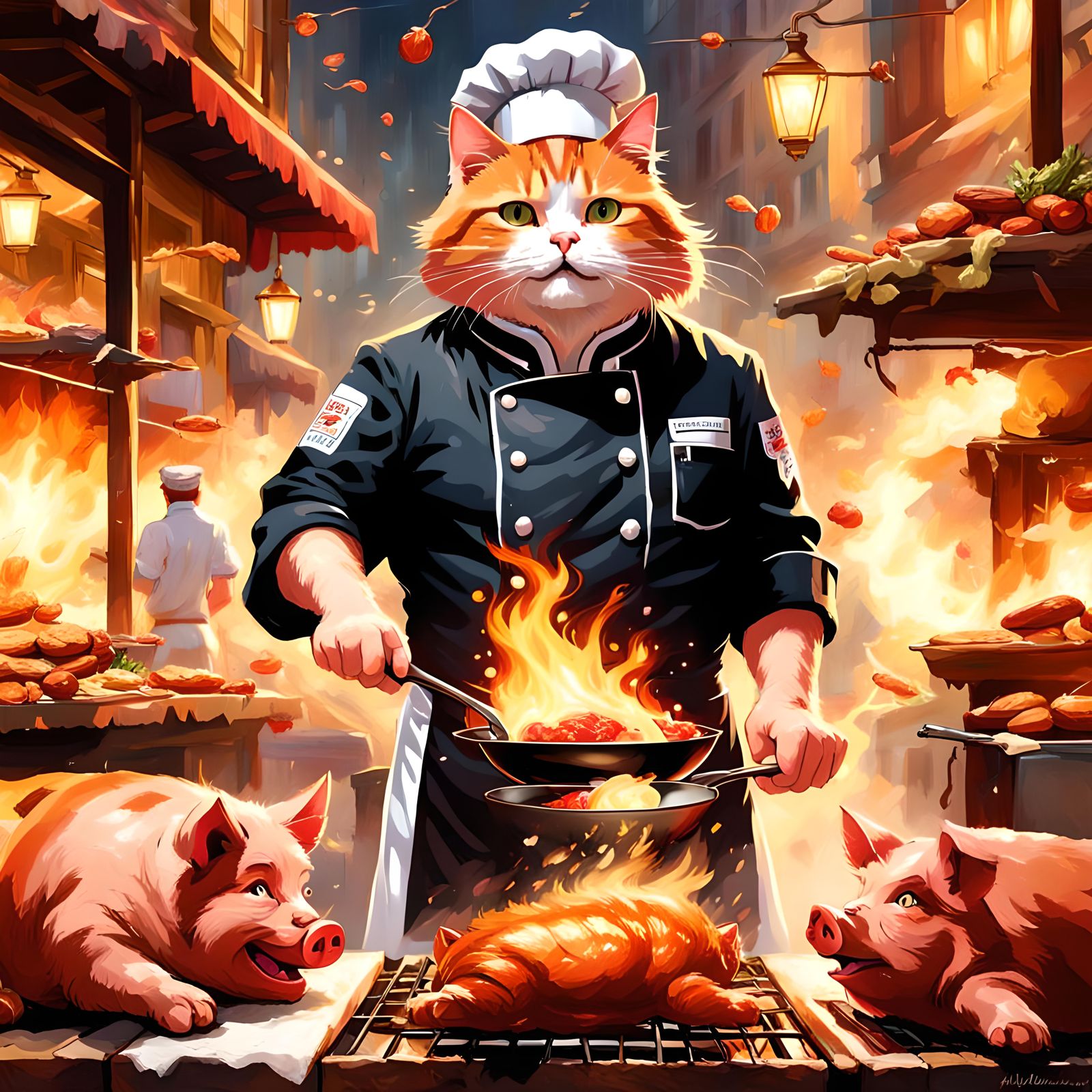 StreetCat Pete Flambé/Serves Lux BBQ!