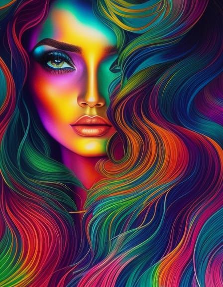 Cosmic Gypsy Girl: A Holographic Astral Illustration