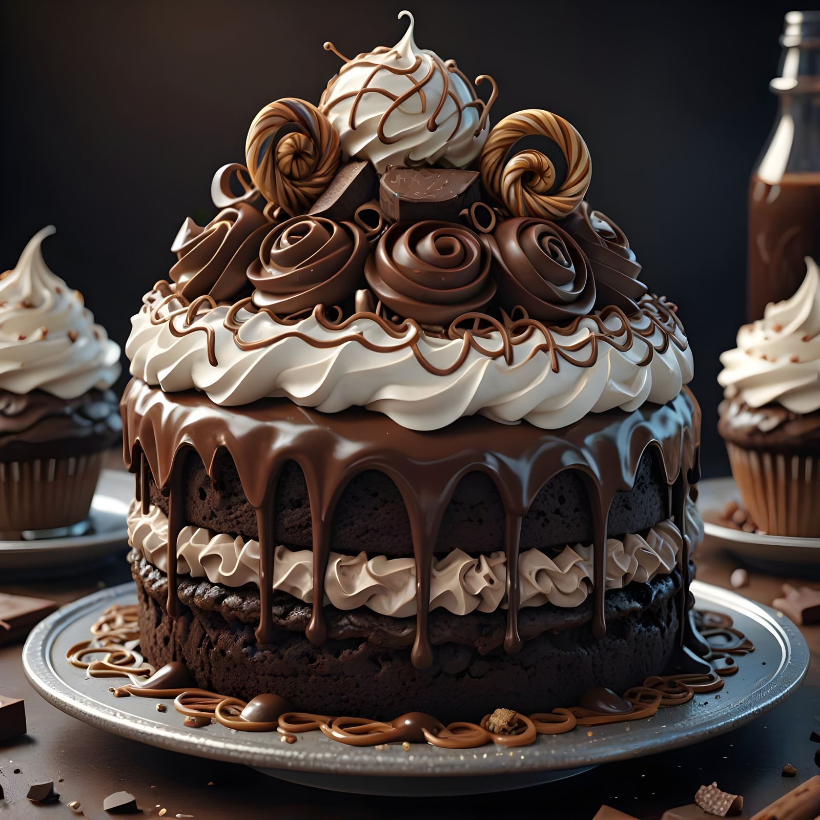 Chocolate Dream Brownie Cream Cake