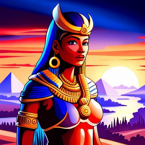 Ancient Egypt: Pyramids and Nile in Surreal Style