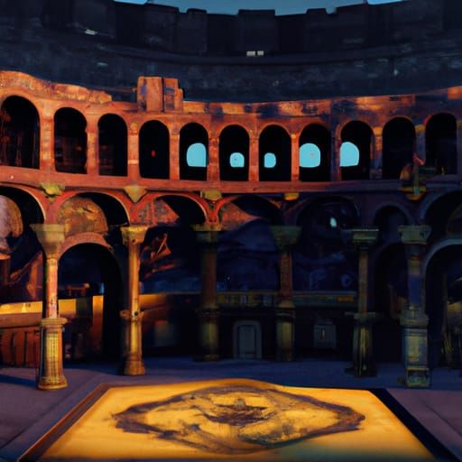 Detailed Coliseum Fantasy Concept Art