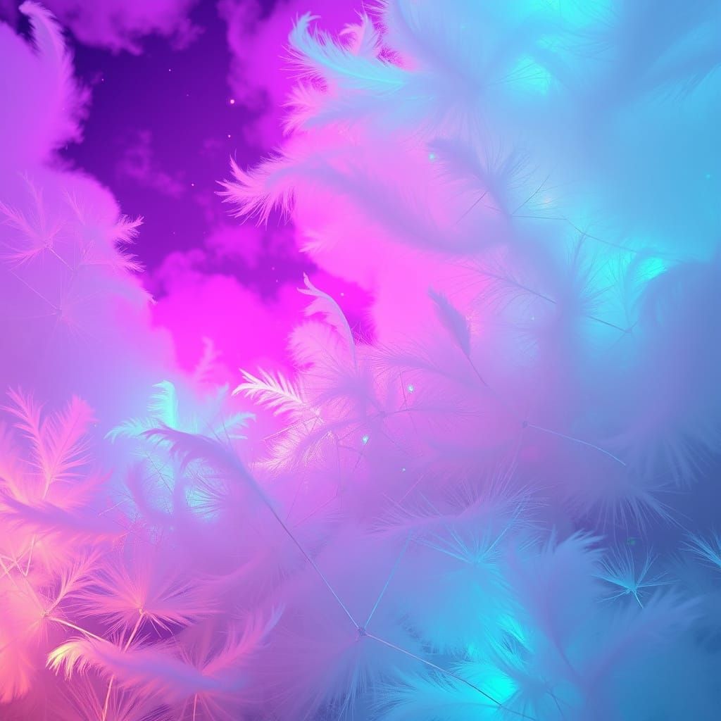Ethereal Scene in Flux Style with Neon Colors