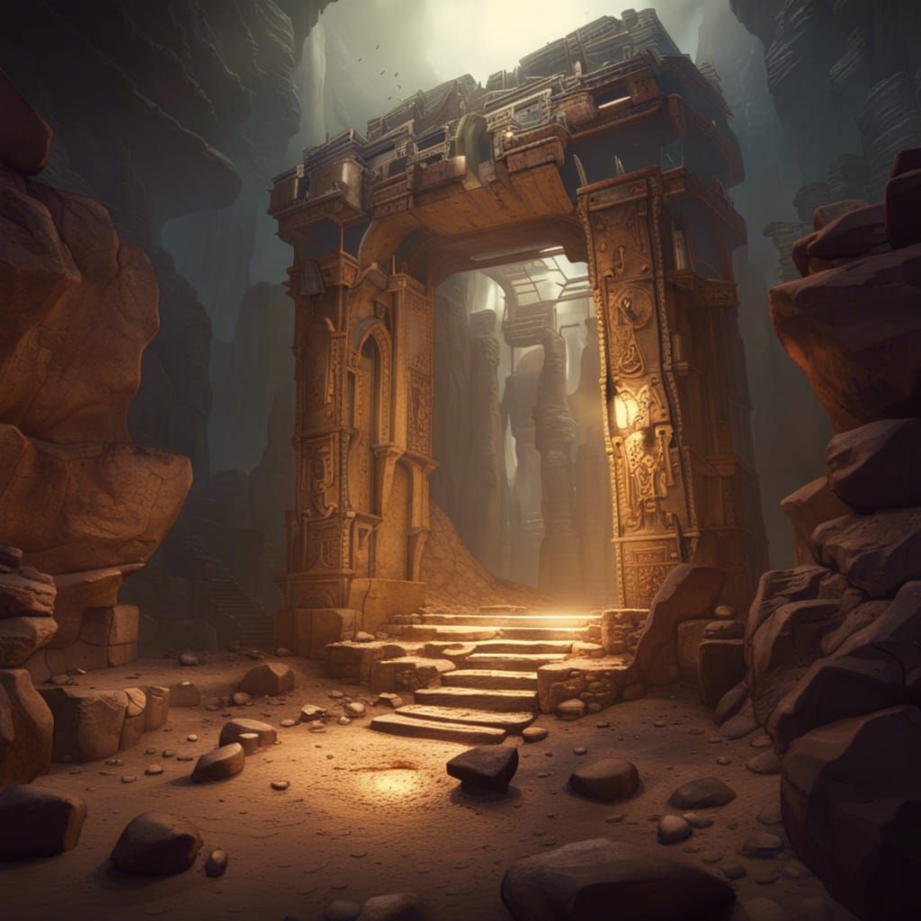 Biopunk Gate to Another Dimension, Acrylic Art