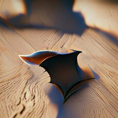 Dramatic 3D Bat Render with Deep Shadows