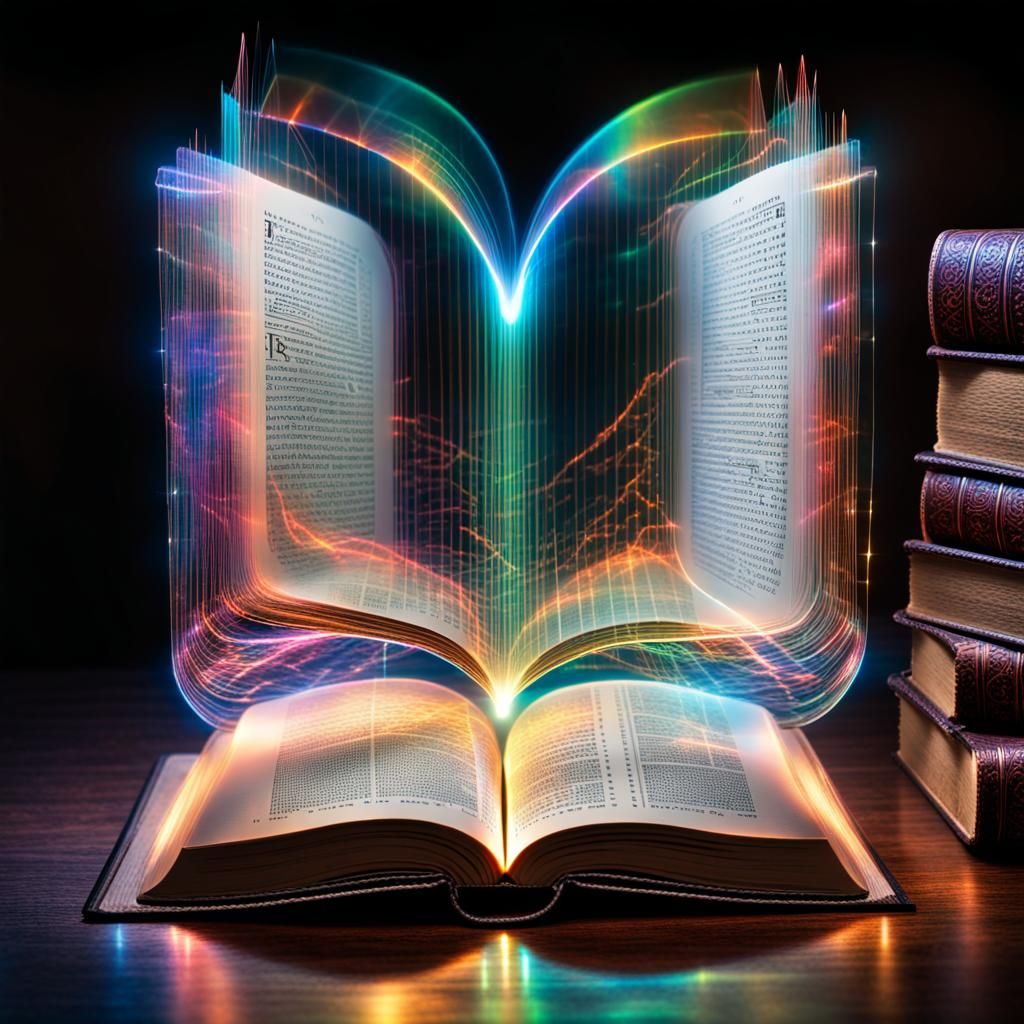 Holographic Bible in Magical Fantasy Artwork