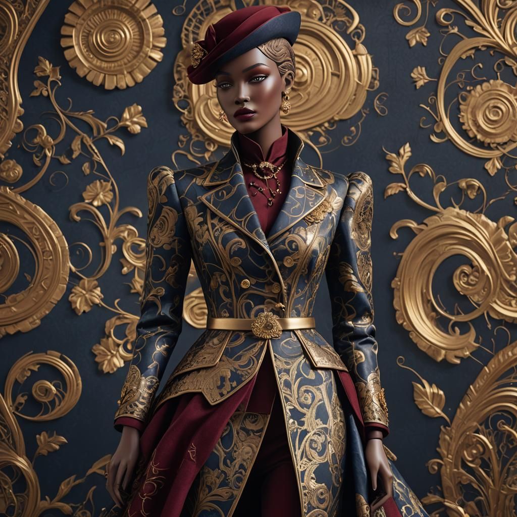 Elegant Mannequin in Old Money Style, Matte Painting