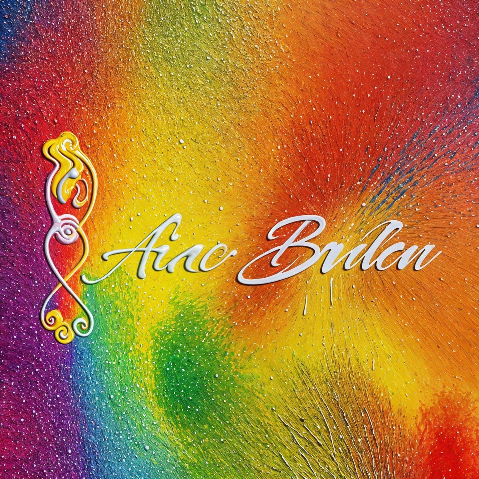 Vibrant Rainbow Splash Painting