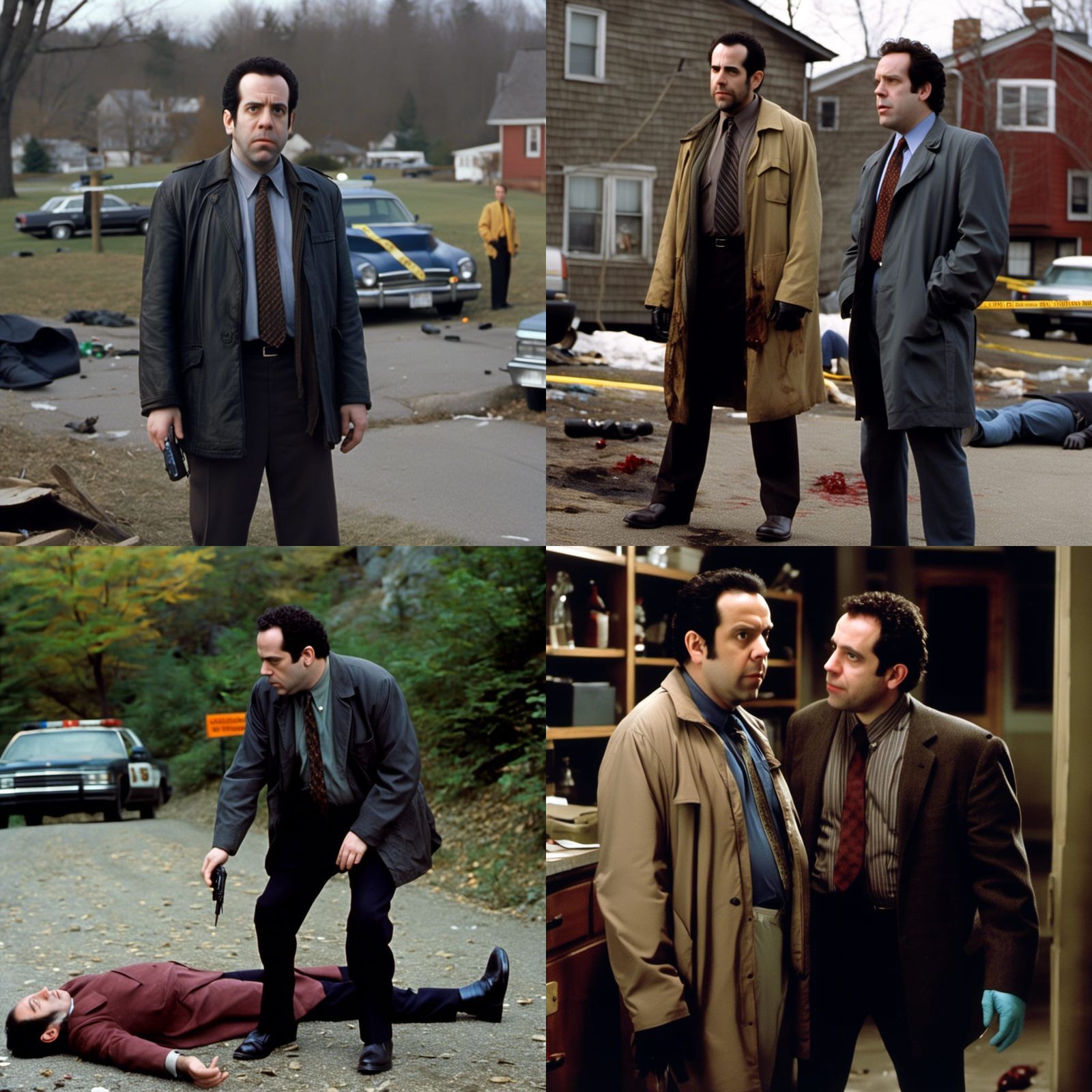 Adrian Monk at Crime Scene with Germophobia