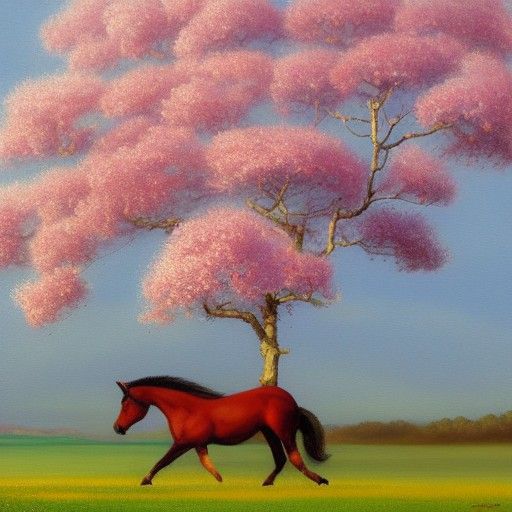 Shetland Pony Galloping: An Oil Painting