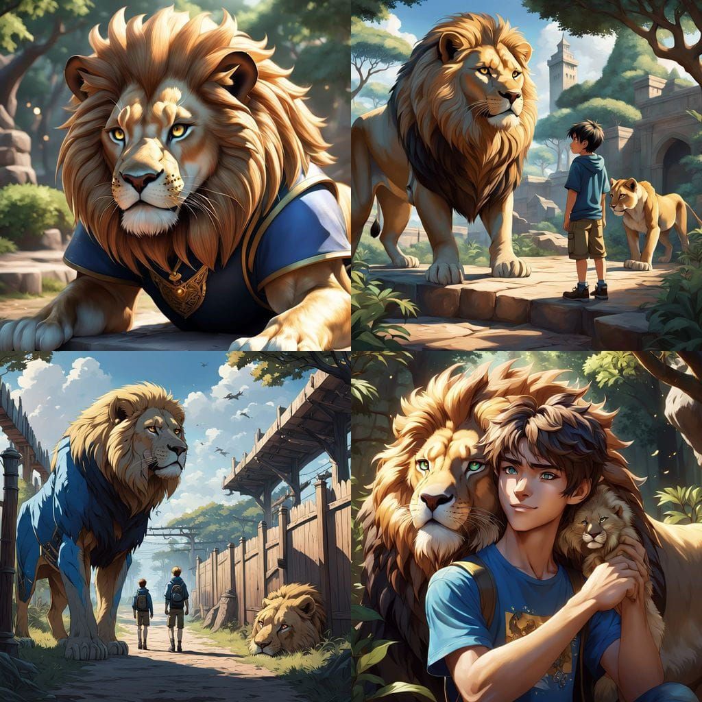 A Teenage Boy Finds Unlikely Friendship with Curious Lions