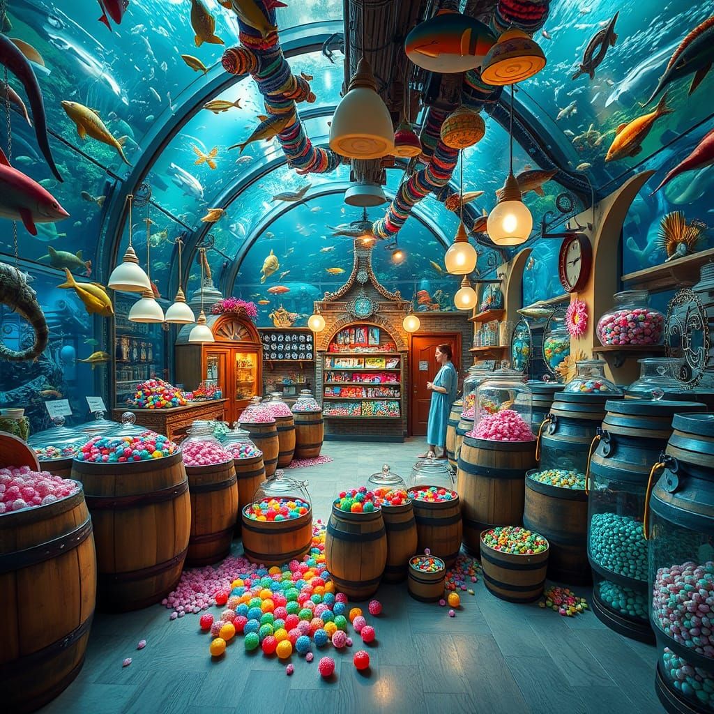 Whimsical Candy Store in Children's Aquarium Museum