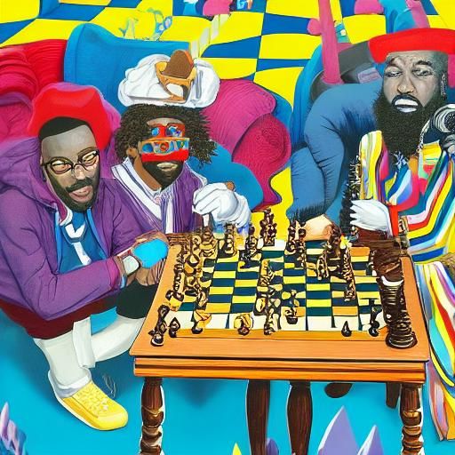 Mr. T and Bob Dylan in Candy Art