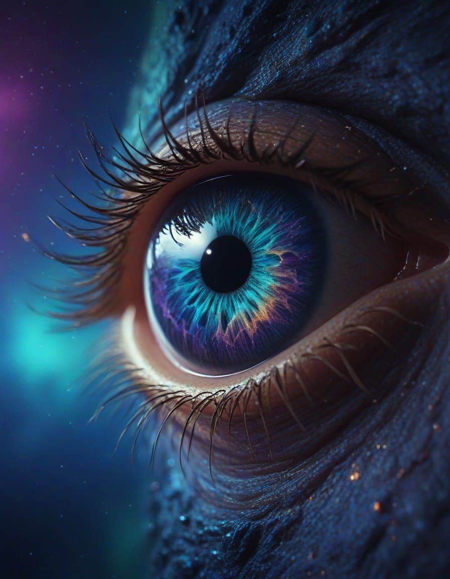 Earth as Pupil: Hyperrealistic Concept Art