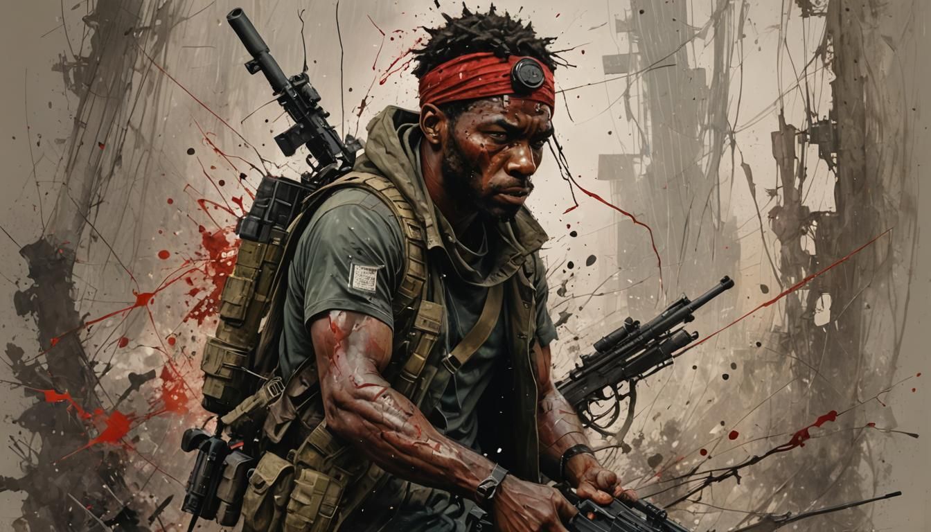 Mad Sniper in Textured Speedpaint Style