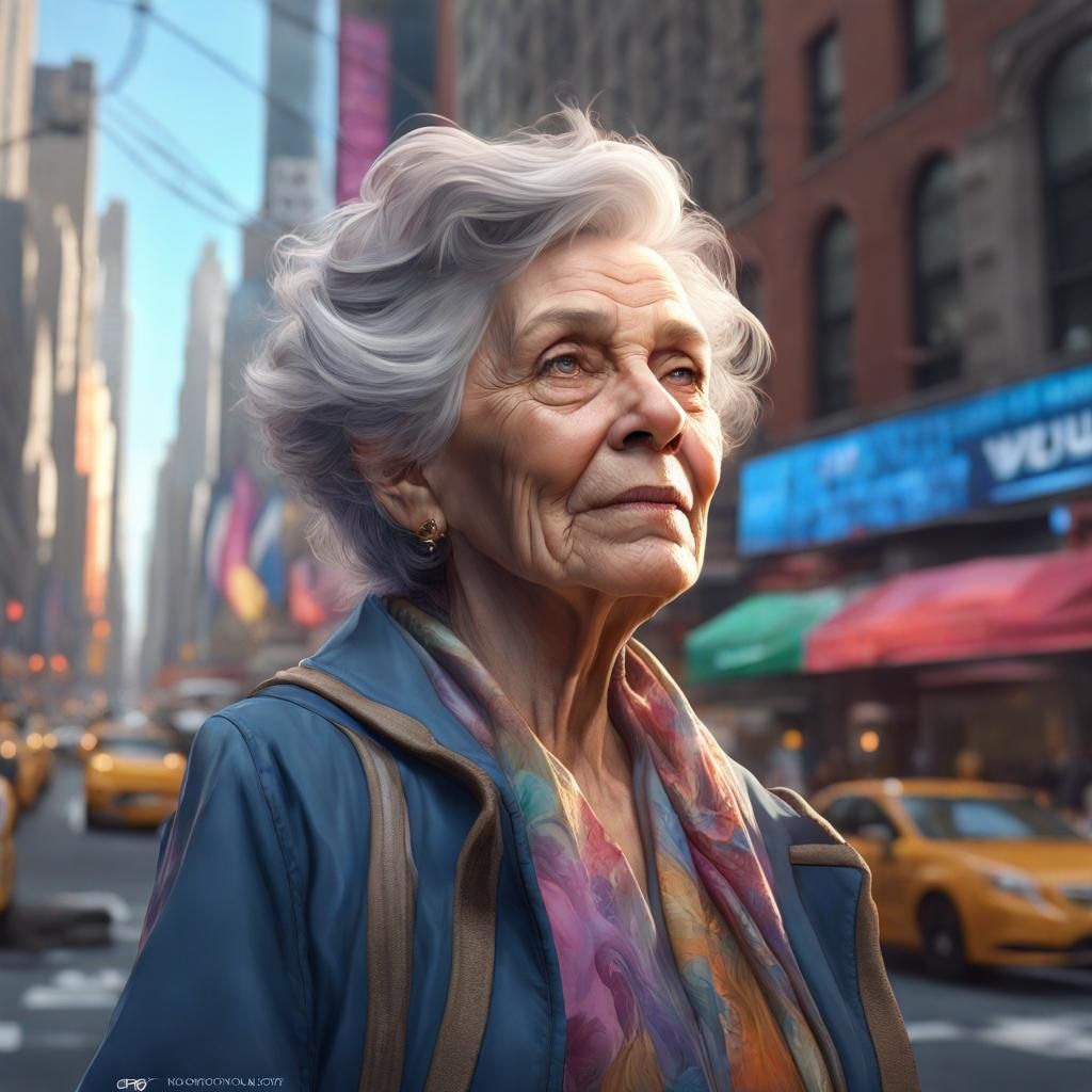 Elegant 75-Year-Old Woman Portrait in New York