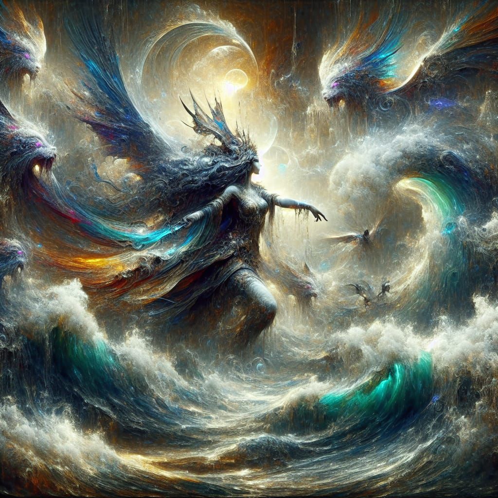 Tiamat: Mesopotamian Goddess of Chaos in Fantasy Art