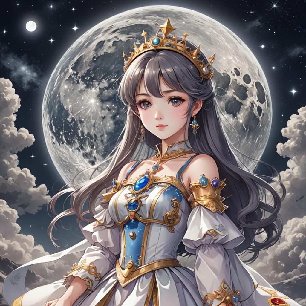 Anime Princess on the Moon