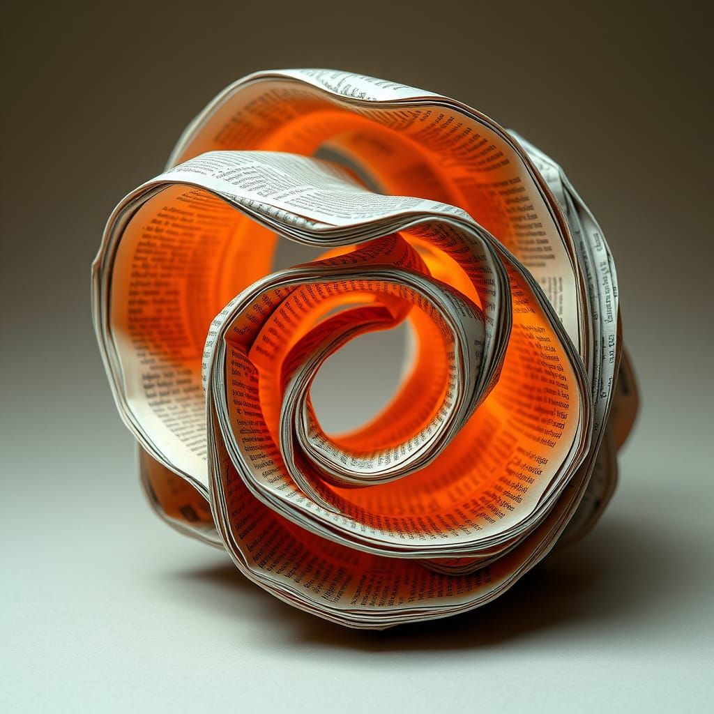 Intertwining Moebius Strips with Organic Textures