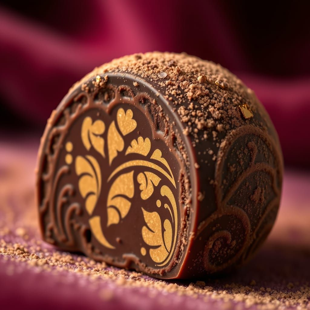 Decadent Chocolate Truffle with Gold Leaf Detail