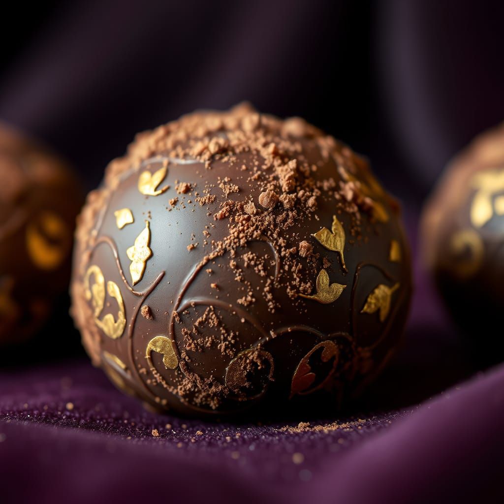 Decadent Chocolate Truffle with Gold Leaf