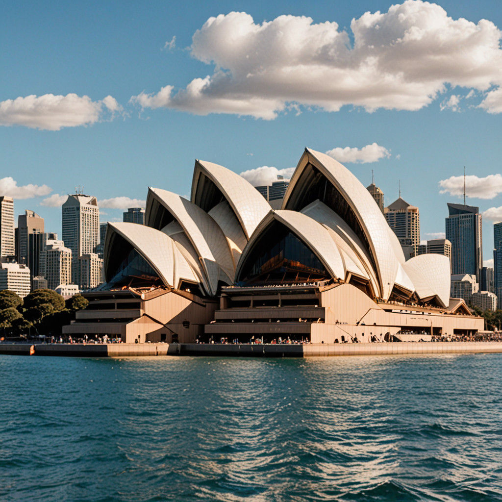 Spectacular Sydney Opera House in Majestic Architectural Sty...